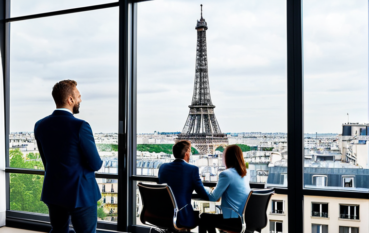 **

"A dynamic marketing team brainstorming ideas in a modern Parisian office with Eiffel Tower visible through the window, fully clothed professionals, safe for work, appropriate content, professional, perfect anatomy, natural pose, collaborative atmosphere, high quality."

**