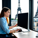 Modern Parisian SEO Specialist**

"A professional SEO specialist in Paris, working at a bright, modern desk in a co-working space, fully clothed in a stylish, modest business casual outfit, analyzing website data on a large monitor. Sunlight streams through the window, illuminating the Eiffel Tower in the background. Perfect anatomy, correct proportions, natural pose, well-formed hands, proper finger count, professional, safe for work, appropriate content, fully clothed, family-friendly."

**