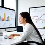 디지털 마케팅 관련 온라인 강의 추천 - SEO Strategy**

"A brightly lit modern office with a woman working at a computer, a whiteboard in th...